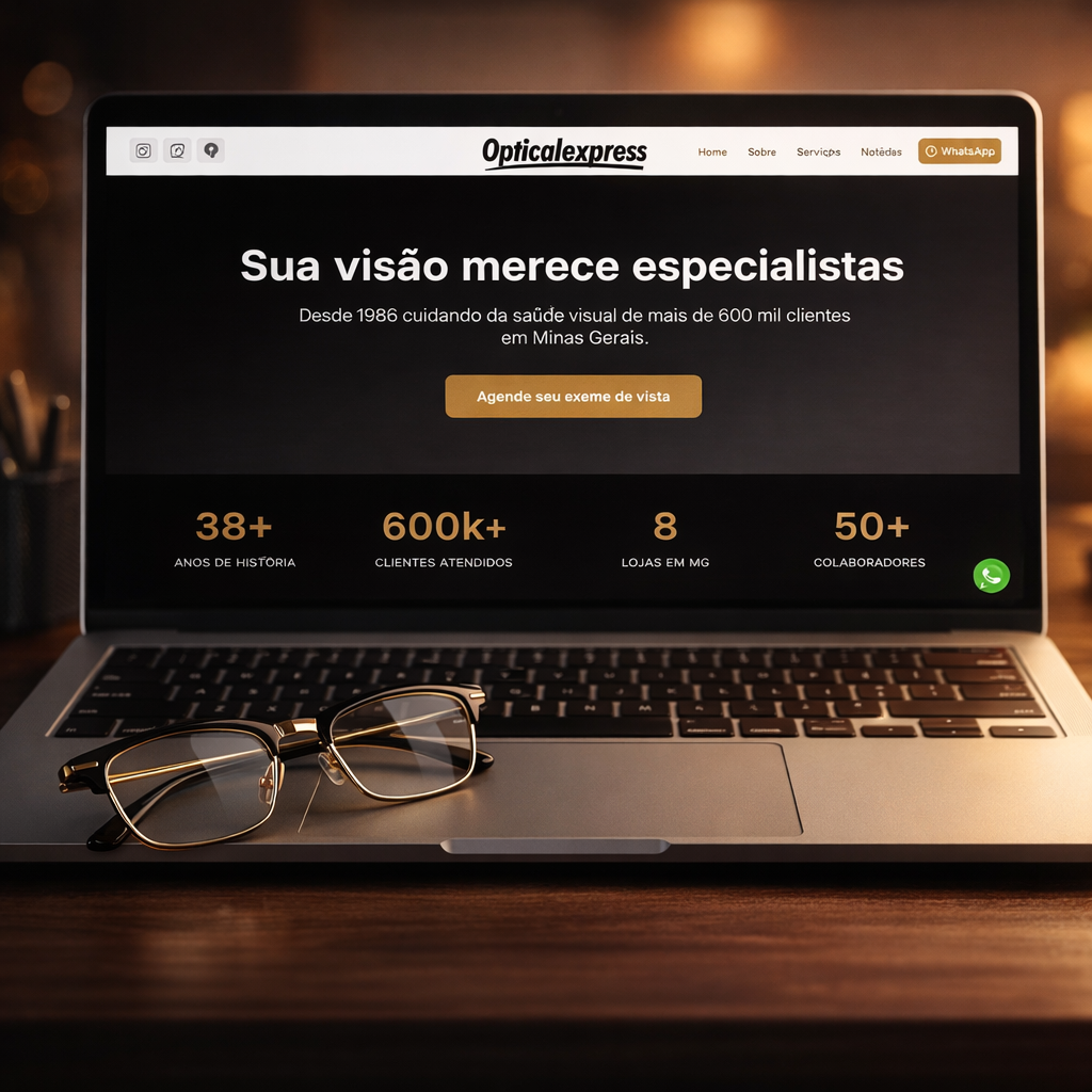 Opticalexpress apresenta seu novo site: Uma revolução digital na Ótica
